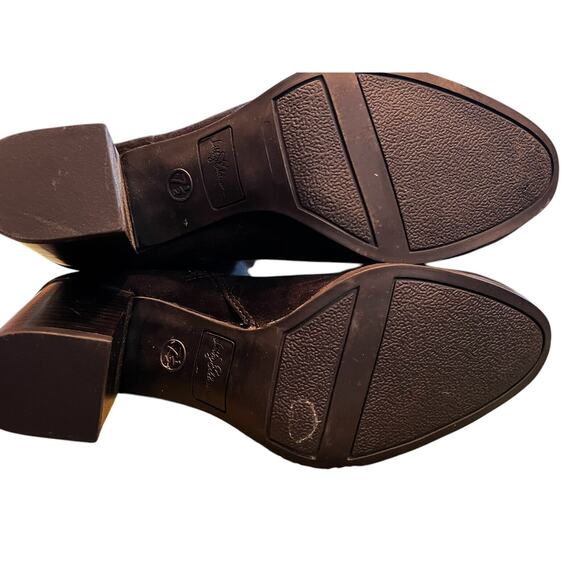 LIBBY EDELMAN Sz 7.5 Boho Embroidered Black Boots Festive Tall Flower Child Y2K - Picture 5 of 7